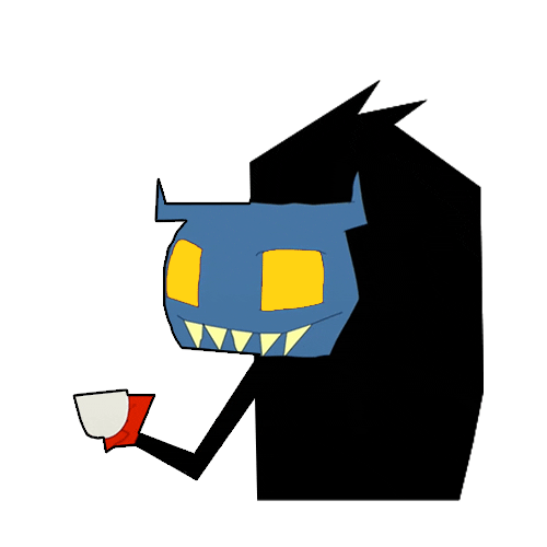 sticker sipping tea