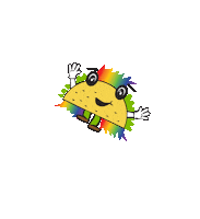 centro_mpls dancing taco centro mullet Sticker