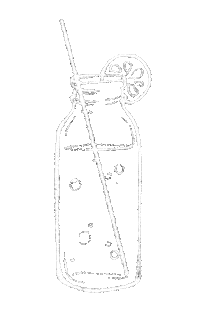 JuttaLuukkonenDesign drink water bottle bubbles Sticker