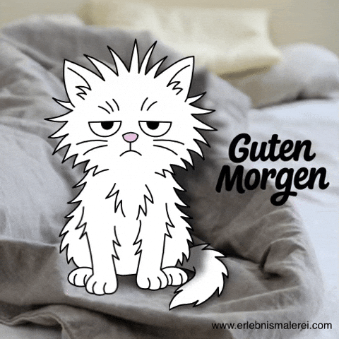 Coffee Time Cute Cat GIF by ErlebnisMalerei