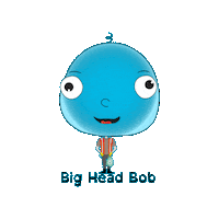 Happy Big Head Sticker by BigHeadBob.com