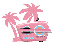 Palm Trees Pink Sticker by Papa's Herb