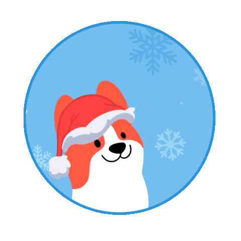 Santa Hat Christmas Sticker by CorgeeSoftware