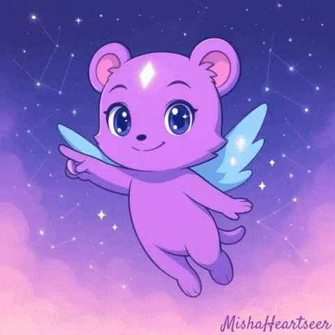MishaHeartseer heart stars magic peace GIF