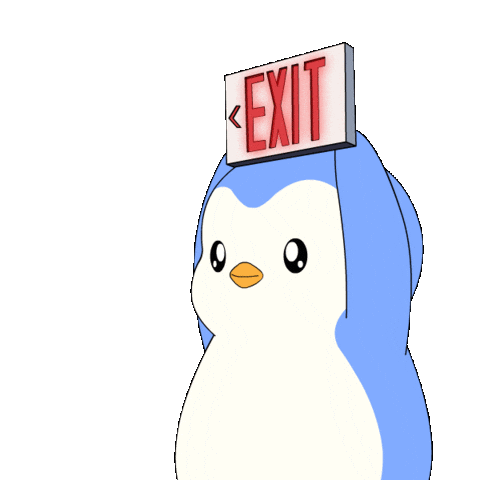 Good Bye Sticker by Pudgy Penguins