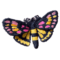 bemmimosa butterfly embroidery moth mariposa Sticker