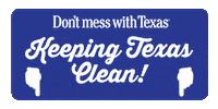 Trash Barrel Sticker by Don't mess with Texas