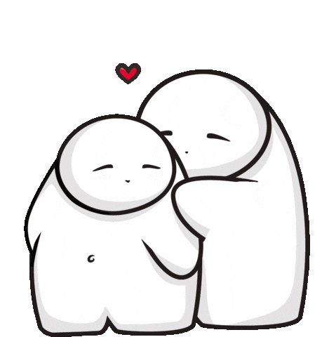 Mom Hug Sticker by Marcelo Wong