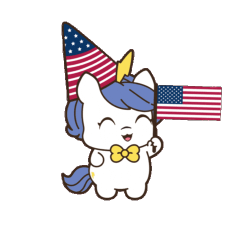 Independence Day Celebration Sticker by Brave Unicorn