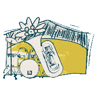 Festival Drums Sticker by itelio GmbH