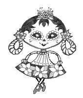 skeletitos dance halloween mexico calavera Sticker