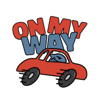 On My Way Car Sticker by Bird Town