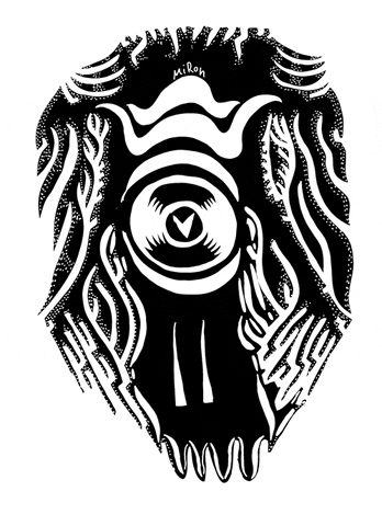 black and white mask GIF by Miron