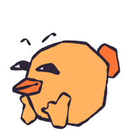 thejimmyp animated duck goofy listening GIF
