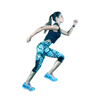 Woman Running Sticker by Convivencia MuniGuate