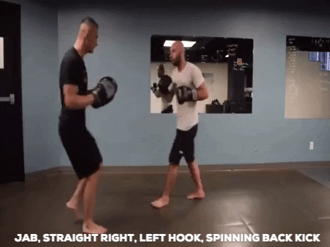 ritchieyip giphygifmaker kickboxing jab combination GIF