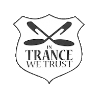in trance we trust Sticker by Black Hole Recordings