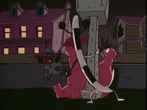 nickrewind giphydvr nicksplat giphyarm001 aaahh real monster GIF