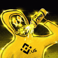 Gold Drinks GIF by Binance.US