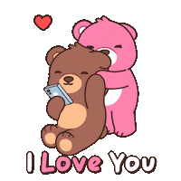 I Love Ya Teddy Bear Sticker by BEARISH