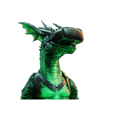 Virtual Reality Dragon Sticker by Preneura