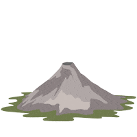 Explosion Volcano Sticker by NHM Wien