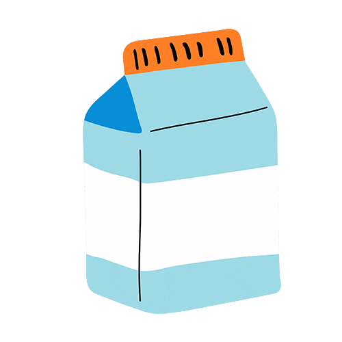 Milk Carton Cooking Sticker by Hey Tiger
