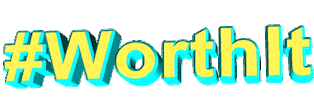 worth it Sticker by AnimatedText