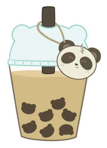 Bubble Tea Sticker by Pandi the Panda