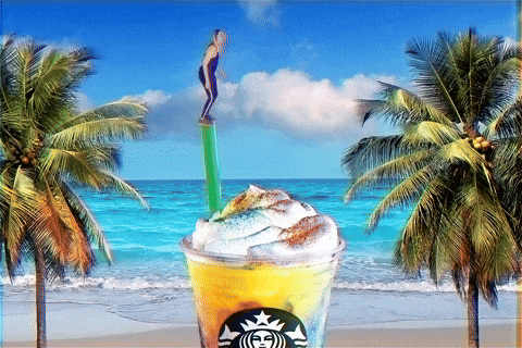 Summer Cannonball GIF by Starbucks