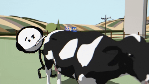 Cow Talking GIF by CC0 Studios
