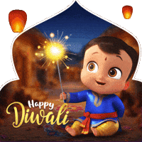 Festival Of Lights Diwali GIF by Chhota Bheem