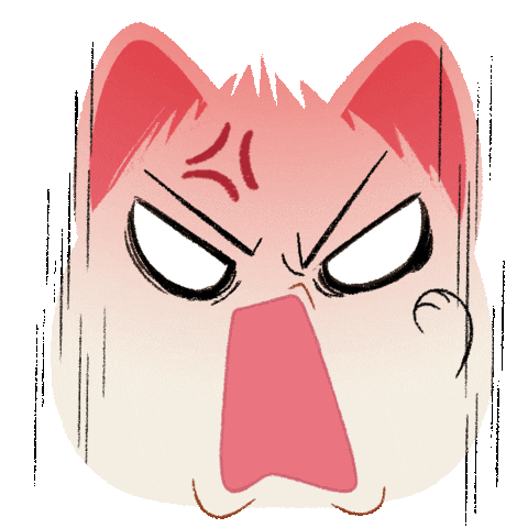 angry fat cat Sticker by Platonic Games
