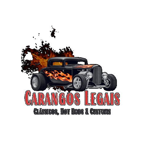 Hot Rod Muscle Car Sticker by Carangos Legais