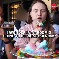 Rainbow poop?