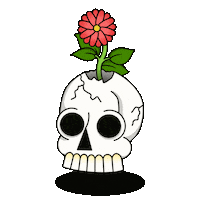Not_hentai gif flower life skull Sticker