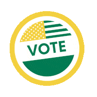 Green And Gold Vote Sticker by Norfolk State University