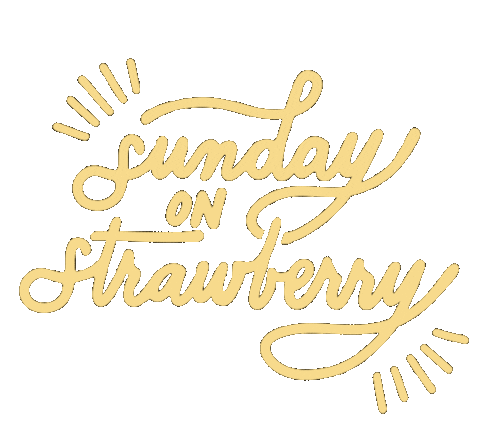 Sunday Strawberry Sticker by Ari Farley