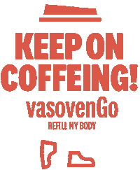 vasovengo coffee run cafe ecofriendly Sticker