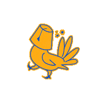Confused Orange County Sticker by Dizzy Bird