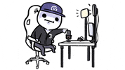 Work From Home Cartoon GIF by Elgato