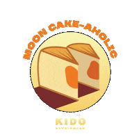 kidostudiowear autumn lantern mooncake fullmoon Sticker