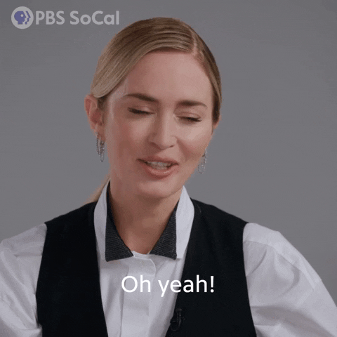 Emily Blunt Yes GIF by PBS SoCal