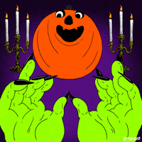 halloween prumpky head GIF by Animation Domination High-Def