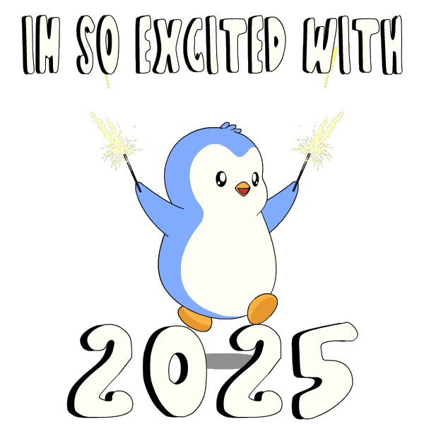 New Year Penguin Sticker by Pudgy Penguins