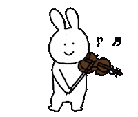 akiillustrations music rabbit かわいい うさぎ Sticker
