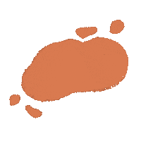 KatrinLangeDesign orange background splash blob Sticker