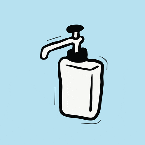 duck_muscle giphyupload lotion sanitize sanitizer GIF