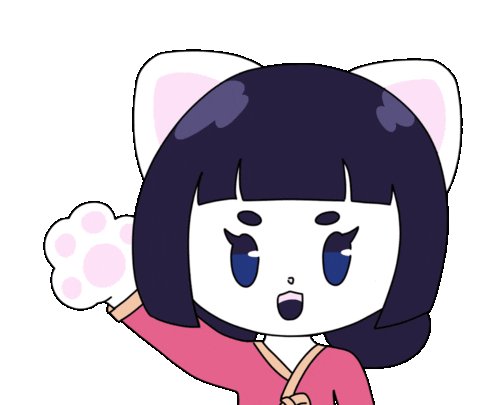 jeyi_ch giphyupload cat hello kawaii Sticker