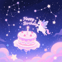 llwuStudio01 celebration birthday cake confetti GIF
